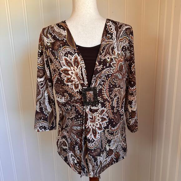 Vintage 90s/y2k Fairy Brown Top M - Picture 5 of 7